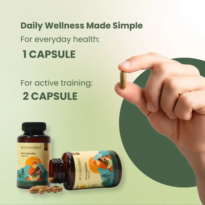 Aryavedam Ashwagandha + Shatavari Combo Balance. Strength. Vitality — Naturally.