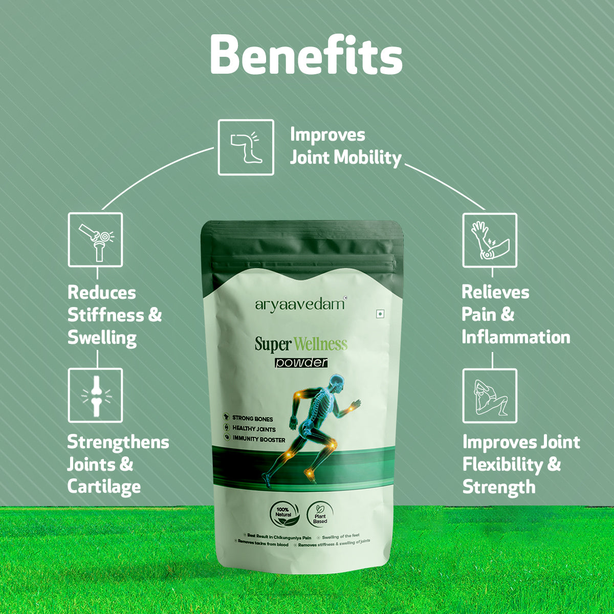 Aryaavedam Super Wellness Powder – Natural Joint & Immunity Support (200g)