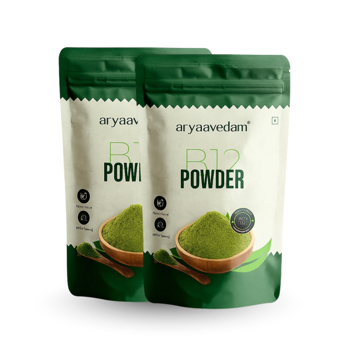 Aryavedam Plant-Based B12 Powder – Natural Blend of 6 Superfoods for Energy, Immunity & Overall Wellness (200g)