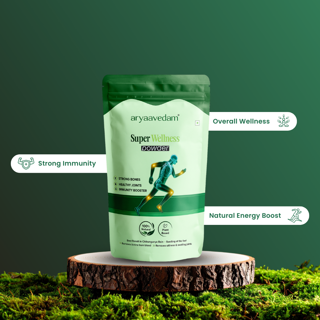 Aryavedam Combo Pack – B12 Powder + Super Wellness Powder | Plant-Based Daily Wellness Support (2 x 200g)